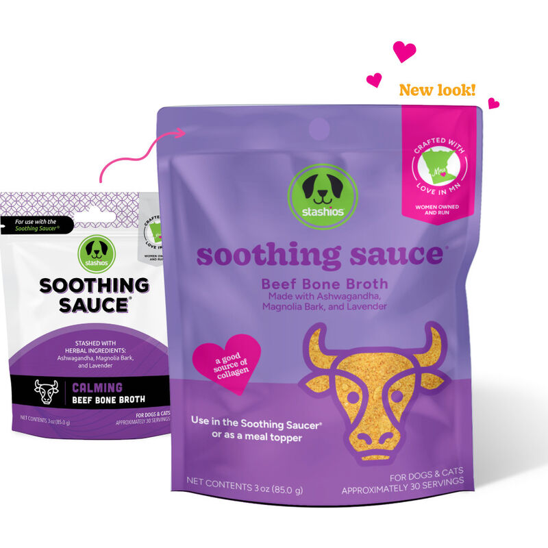 Stashios Soothing Sauce Dog Treat, Calming, Beef Bone Broth, 3-oz image number null