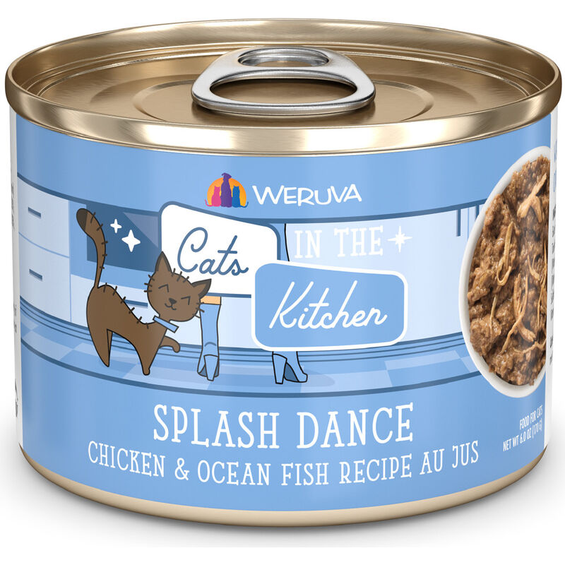 Cats in the Kitchen Originals Canned Cat Food, Splash Dance, Chicken & Ocean Fish, 6-oz image number null