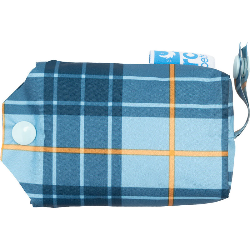 RC Pets Packable Dog Rain Poncho, Blue Plaid image number null
