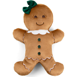 Fluff & Tuff Holiday Dog Toy, Betty Gingerbread Girl, Large