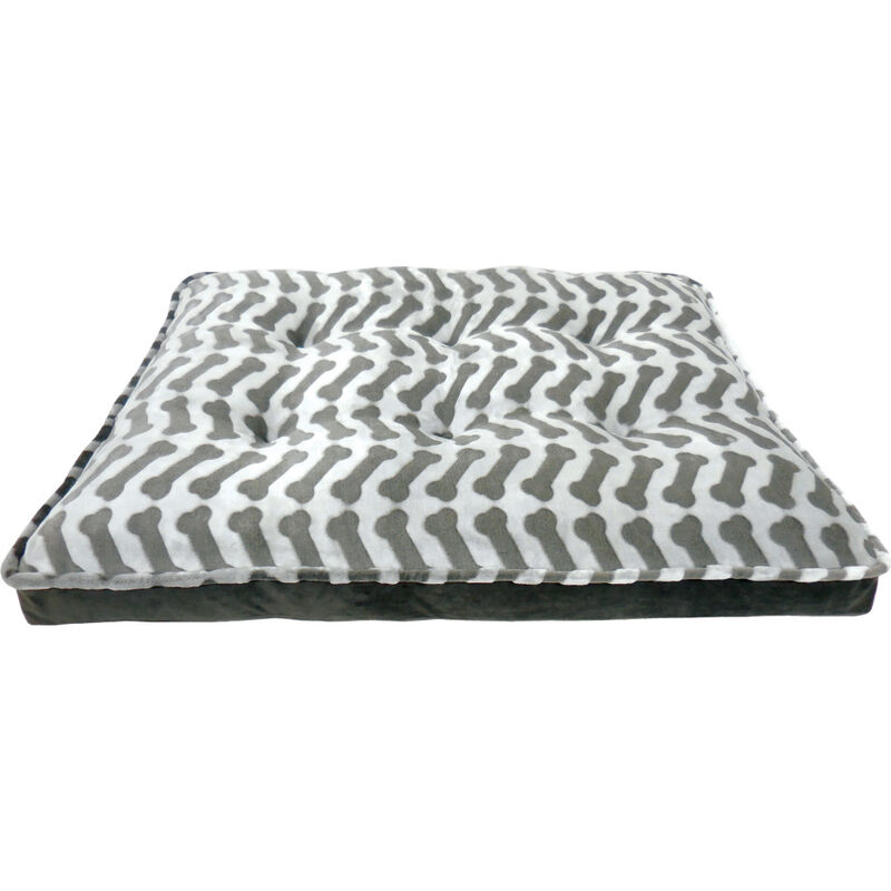 Arlee Pet Products Bella Orthopedic Zig Zag Bone Dog Bed, Charcoal, 40-in x 30-in image number null