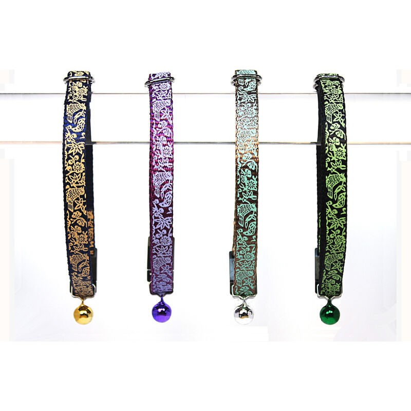 Goli Design Flora & Fauna Reflective Cat Collar, Green image number null