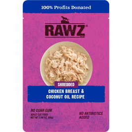 Rawz Shredded Wet Cat Food, Chicken Breast & Coconut Oil