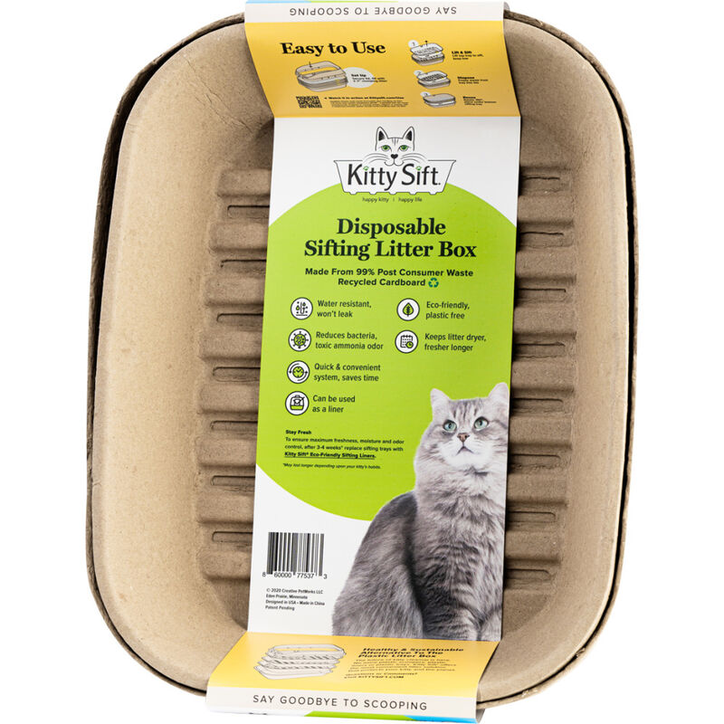 Worldwise Kitty Sift Disposable Sifting Cat Litter Box, Large image number null
