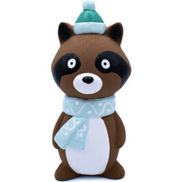 Great & Small Holiday Latex Dog Toy, Racoon with Hat & Scarf