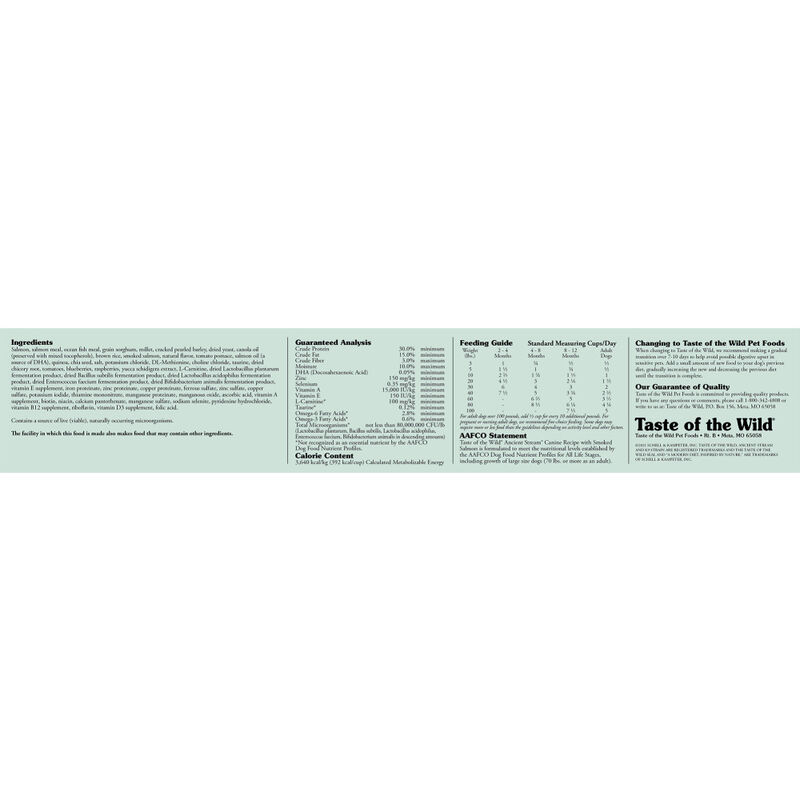 Taste of the Wild Ancient Grains Dry Dog Food, Ancient Stream image number null