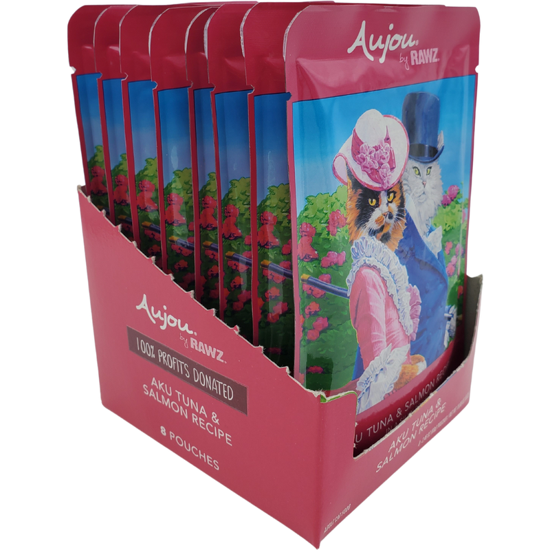 Rawz Aujou Wet Cat Food, Aku Tuna & Salmon, 2.46-oz image number null