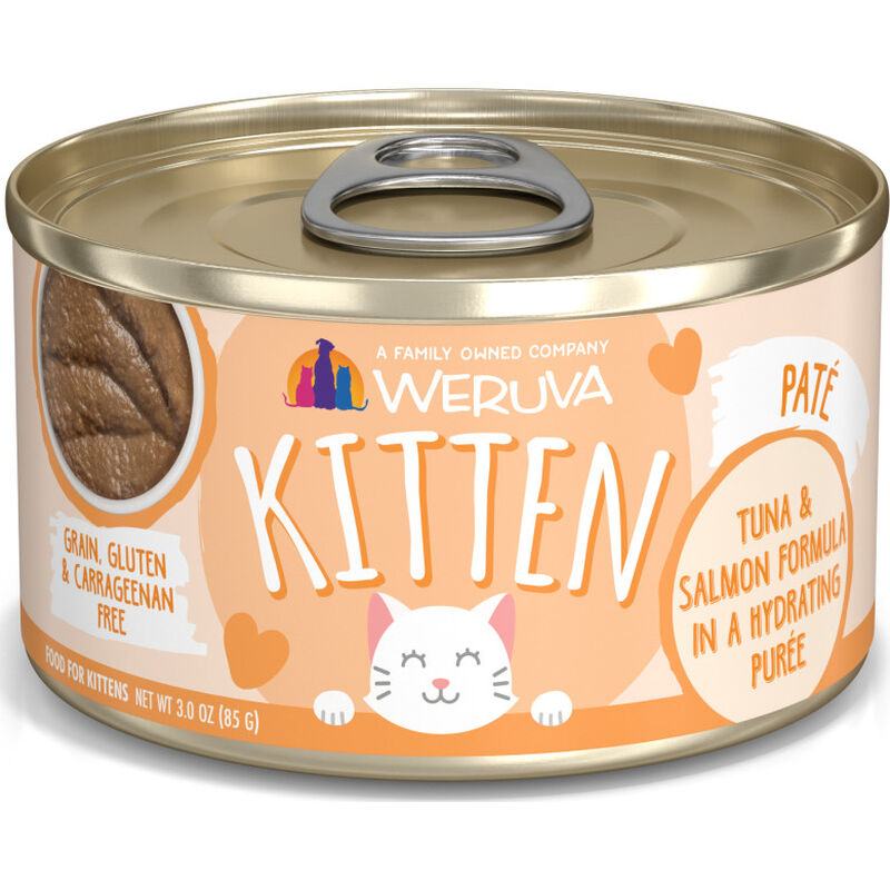 Weruva Kitten Canned Cat Food, Tuna & Salmon in Puree, 3-oz image number null