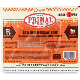 Primal Raw Frozen Beef Marrow Bone Dog Treat, Large, 1-pack