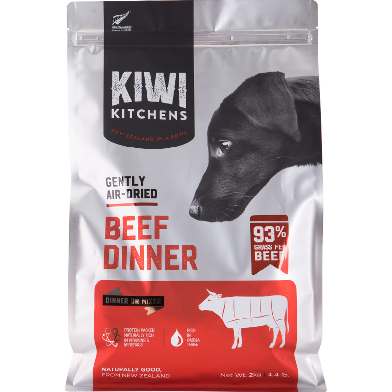 Kiwi Kitchens Air-Dried Dog Food, Beef, 4.4-lb image number null