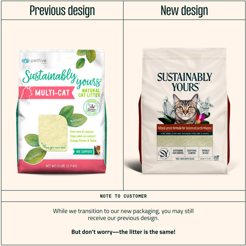 Sustainably Yours Cat Litter, Mixed-Grain image number null