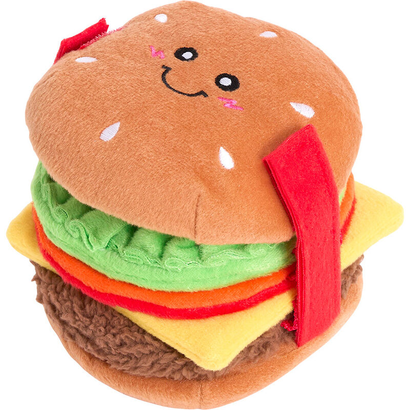 ZippyPaws Snufflers Stacks Dog Toy, Cheeseburger image number null