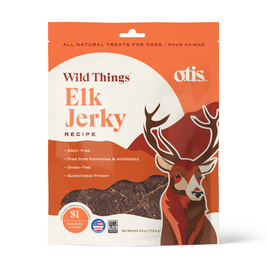 OTIS Wild Things Dog Treats, Elk Jerky, 4-oz