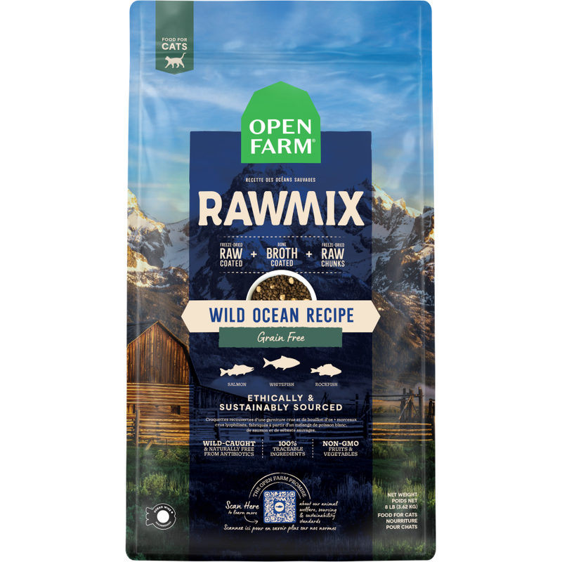 Open Farm RawMix Grain-Free Dry Cat Food, Wild Ocean, 2.25-lb image number null