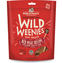 Stella & Chewy's Wild Weenies Freeze-Dried Dog Treats, Red Meat, 3.25-oz
