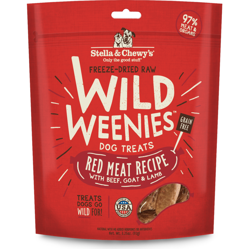 Stella & Chewy's Wild Weenies Freeze-Dried Dog Treats, Red Meat, 3.25-oz image number null