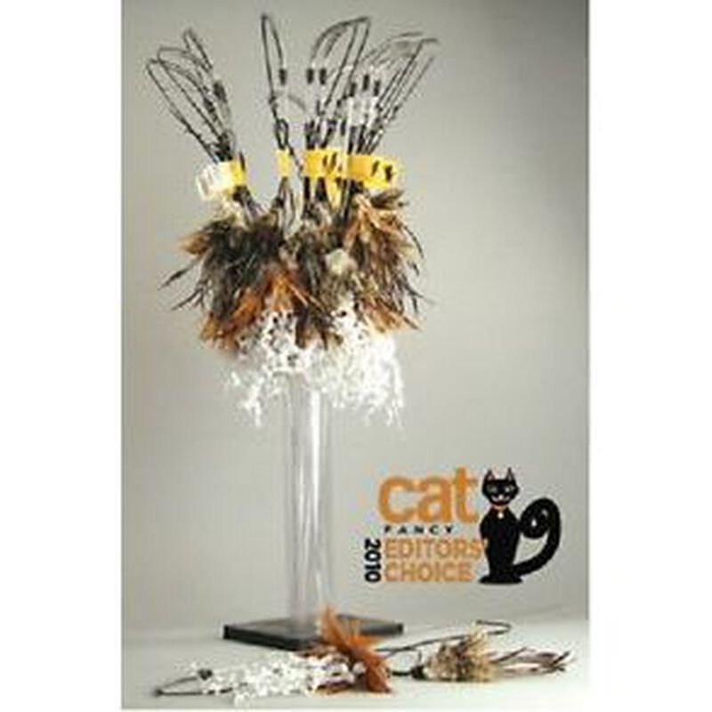 Vee PURRfect Crunchy Feather Wand Cat Toy, 32-in image number null