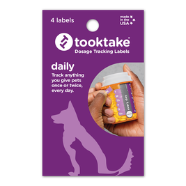 Tooktake Dosage Reminder Labels, Daily, 4-count