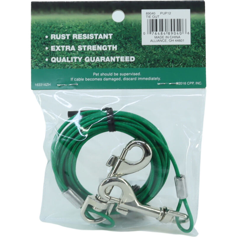 Titan Dog Tie Out Cable, Puppy, 12-ft image number null