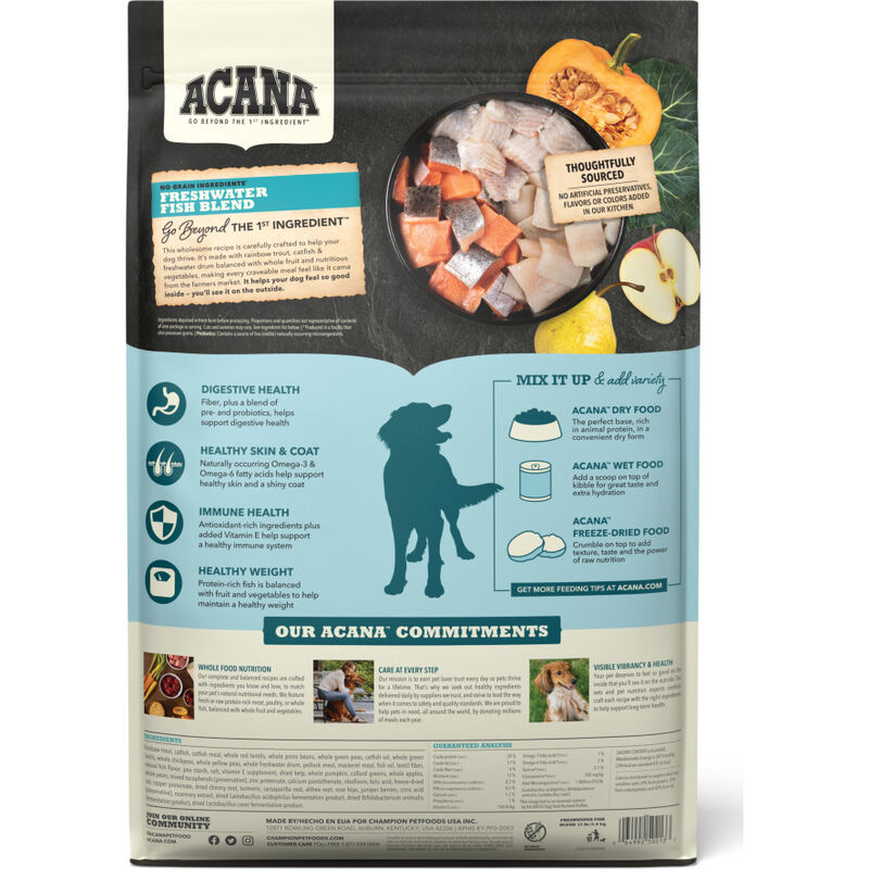Acana Grain-Free Dry Dog Food, Freshwater Fish, 25-lb image number null