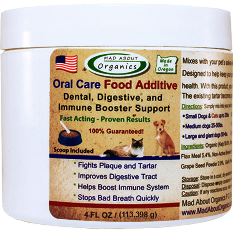 Mad About Organics Oral Care Food Additive Dog & Cat Supplement, 2.75-oz image number null