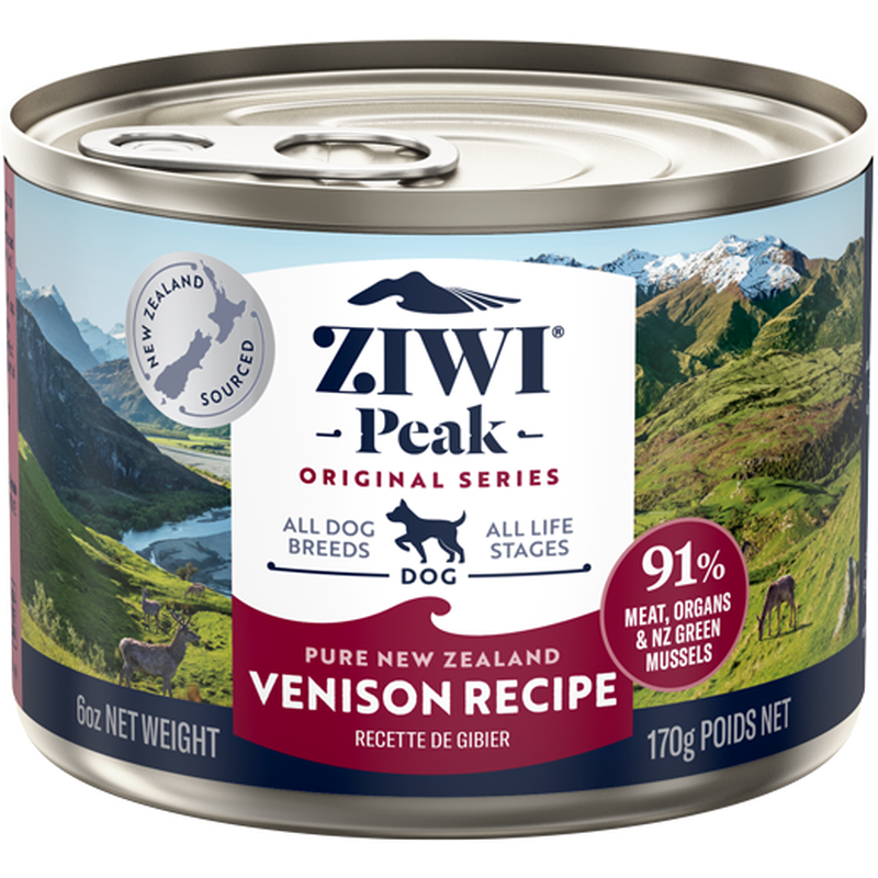 ZIWI Peak Original Series Canned Dog Food, Venison, 6-oz image number null