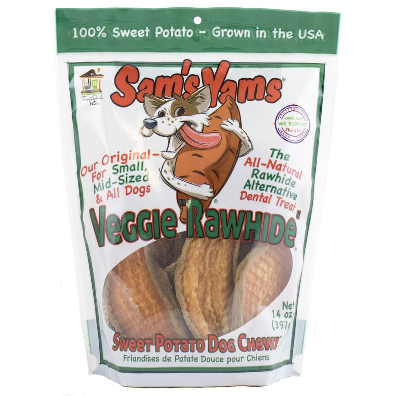Sam's Yams Sweet Potato Dog Treats, Veggie "Rawhide", 14-oz image number null
