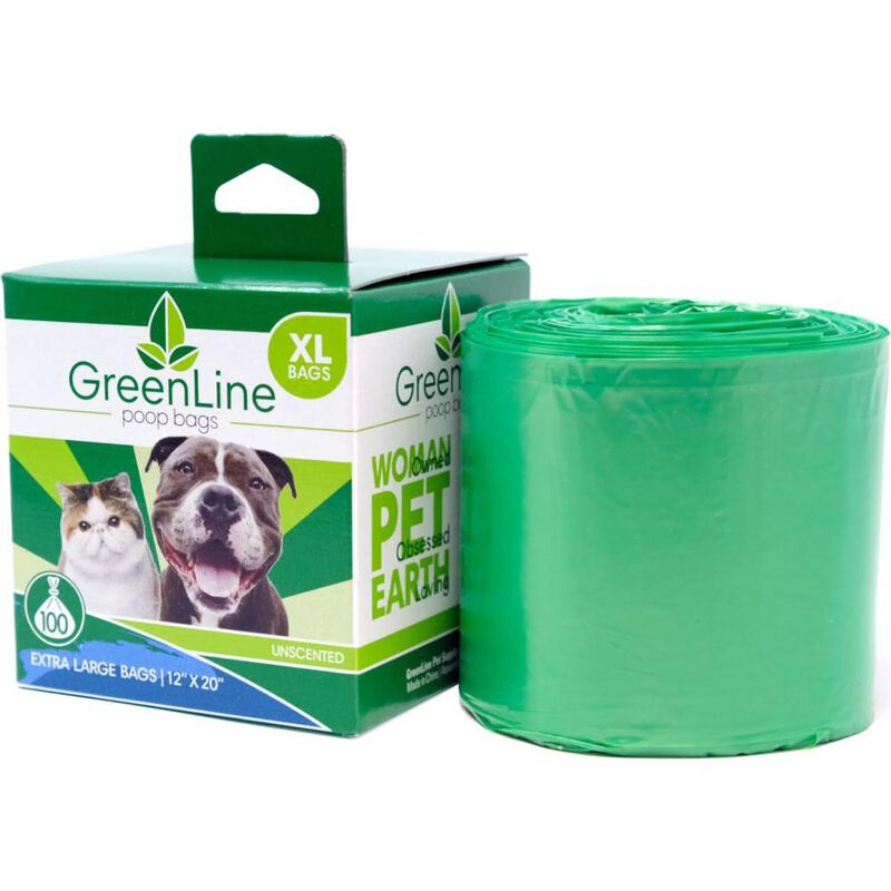 GreenLine Pet Supply Dog Poop Bag Rolls, X-Large, 100-count image number null