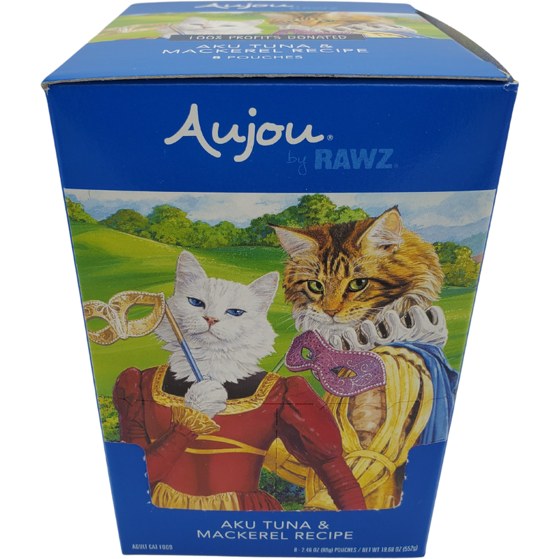 Rawz Aujou Wet Cat Food, Aku Tuna & Mackerel, 2.46-oz image number null