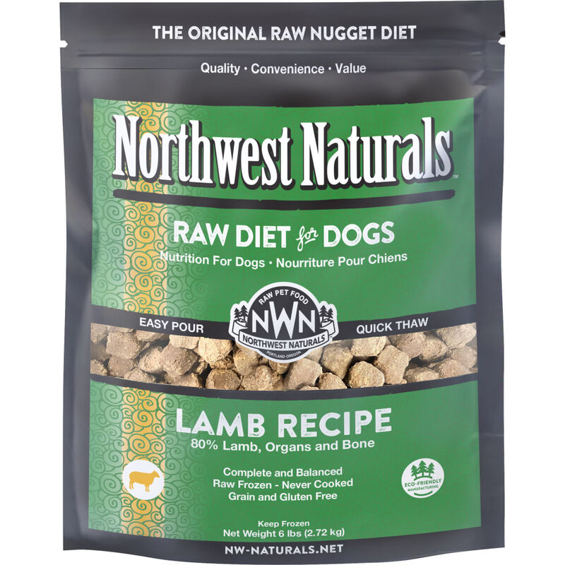 Northwest Naturals Raw Frozen Dog Food, Nuggets, Lamb, 6-lb image number null