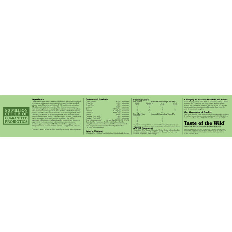 Taste of the Wild Grain-Free Dry Cat Food, Rocky Mountain image number null