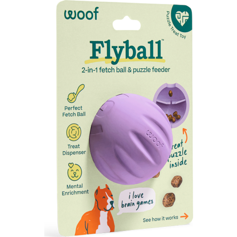 Woof Forager Flyball Dog Toy, Lavender image number null