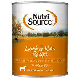 NutriSource Grain Inclusive Canned Dog Food, Lamb & Rice