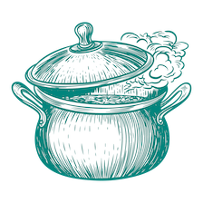 illustration of pot with steam coming out