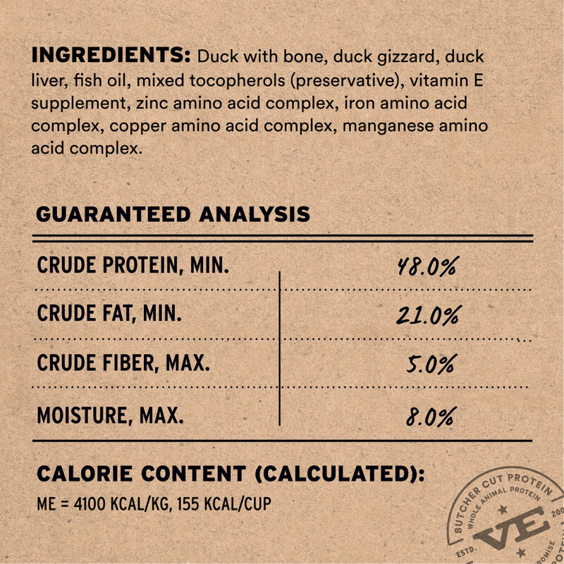Vital Essentials Raw Freeze-Dried Cat Food, Duck, Soft Nibs, 12-oz image number null