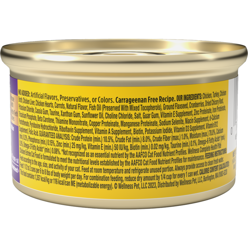 Wellness Complete Health Pate Canned Cat Food, Chicken image number null