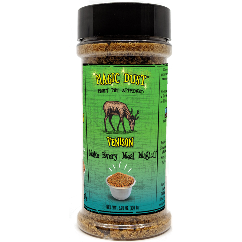 Wild Meadow Farms Magic Dust Pet Food Topper, Venison, 3.5-oz image number null