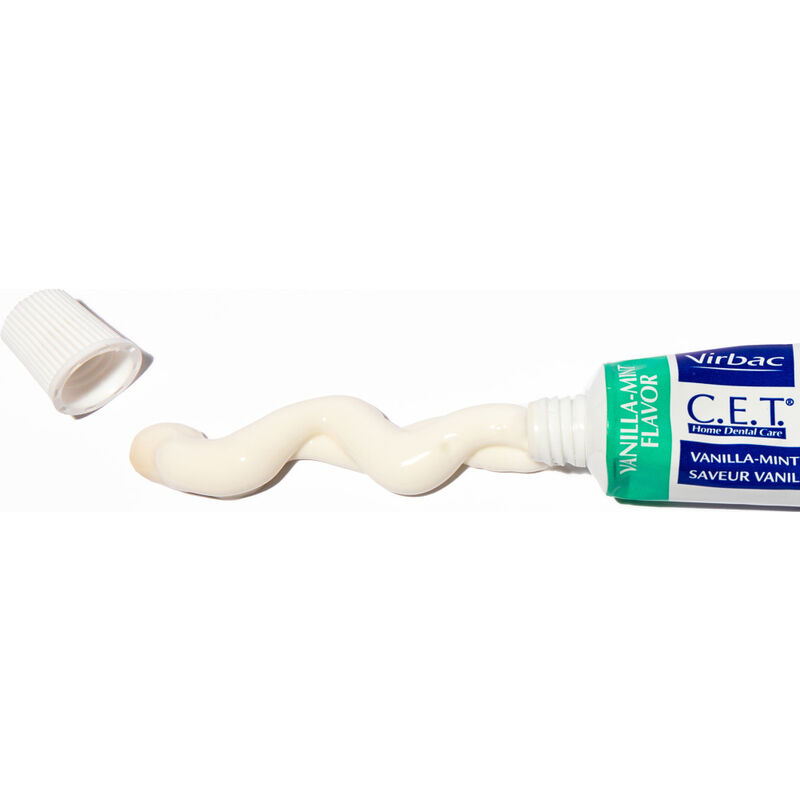 Virbac C.E.T. Enzymatic Dog & Cat Toothpaste, Vanilla-Mint Flavor, 70-g image number null