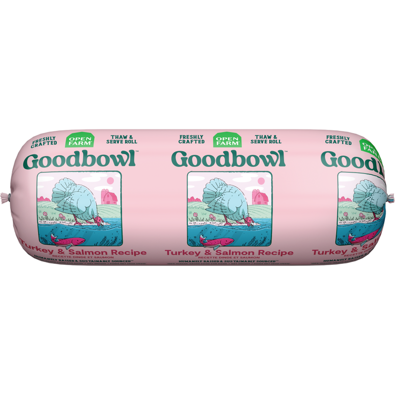Open Farm Goodbowl Thaw & Serve Gently Cooked Frozen Dog Food Roll, Turkey & Salmon, 28-oz image number null