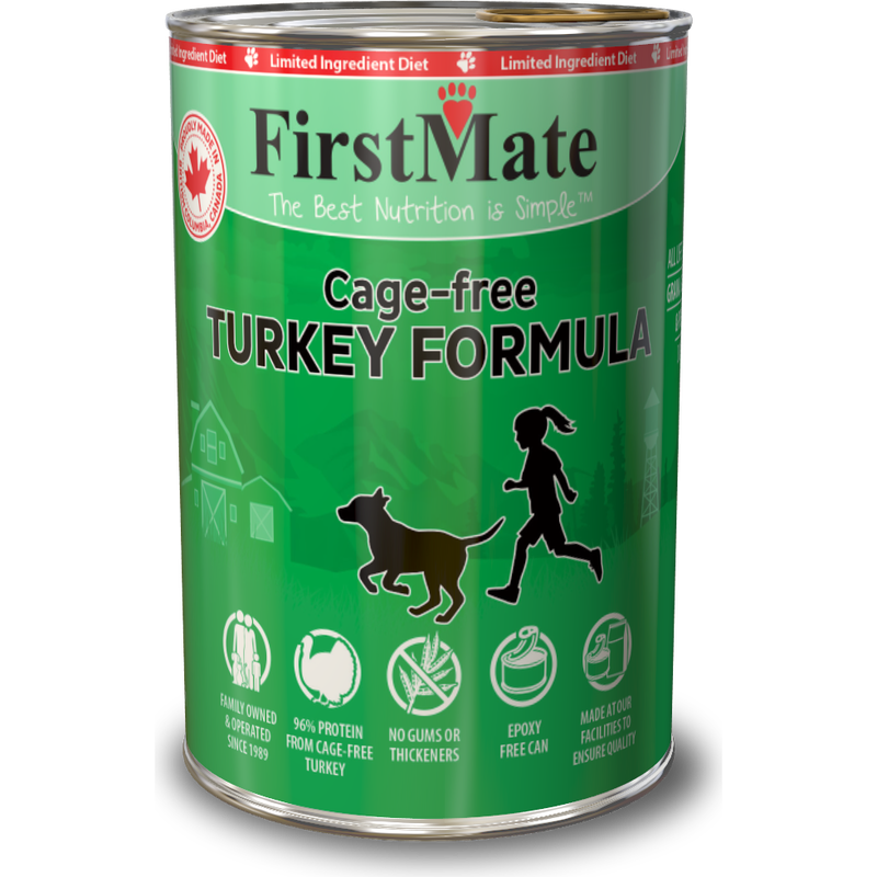FirstMate Grain-Free Canned Dog Food, Turkey, 12.2-oz image number null