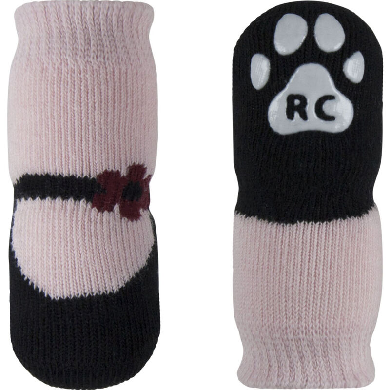 RC Pets Fun PAWks Dog Socks, Pink Mary Janes image number null