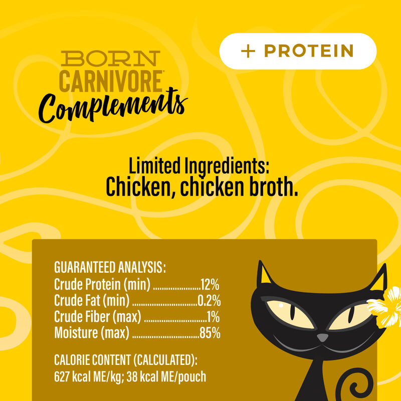 Tiki Cat Born Carnivore Complements Wet Cat Food Topper, Chicken, 2.1-oz image number null