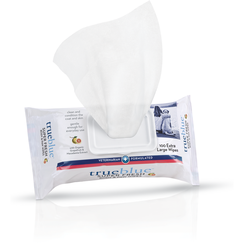 TrueBlue Super Fresh Body & Paw Wipes for Dogs, Grapefruit, 100-count image number null