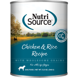 NutriSource Grain Inclusive Canned Dog Food, Chicken & Rice