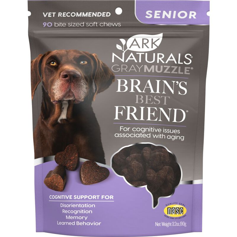 Ark Naturals Gray Muzzle Brain's Best Friend Senior Dog Treats, 90-count image number null