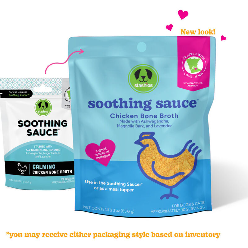 Stashios Soothing Sauce Dog Treat, Calming, Chicken Bone Broth, 3-oz image number null
