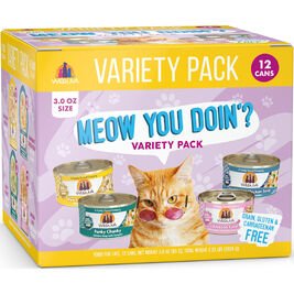 Weruva Classic Canned Cat Food, Variety Pack, Meow You Doin'?, 3-oz, 12-pack