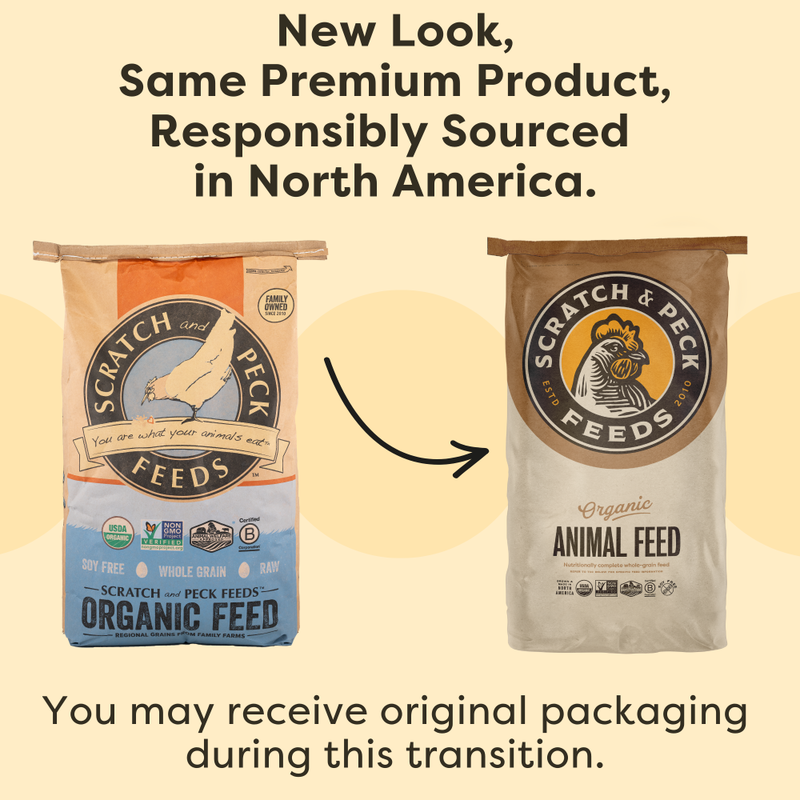 Scratch and Peck Feeds Organic Chicken & Duck Feed, Layer Mash 16% + Corn, 40-lb image number null