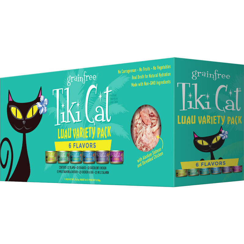 Tiki Cat Luau Canned Cat Food, Variety Pack, 2.8-oz, 12-pack image number null