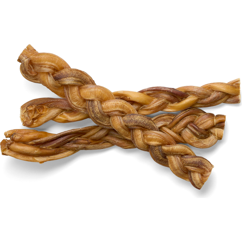 Mud Bay Braided Bully Stick Dog Treats, 12-in, 3-pack image number null